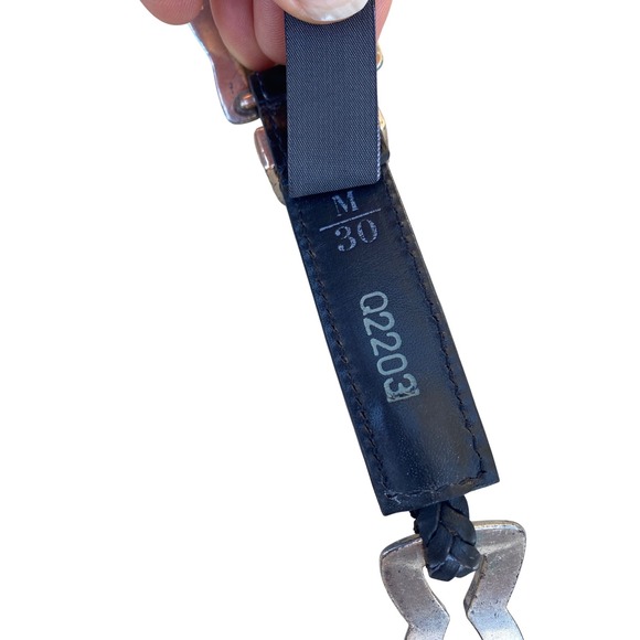 Brighton Black Leather Silver Chain Belt Heart Box Set Womens - Picture 6 of 7